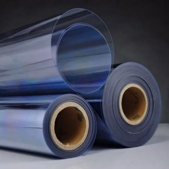 Folha de PVC transparente de plástico Fornecedores Folha de PVC rígida transparente para caixas dobráveis ​​formando vácuo