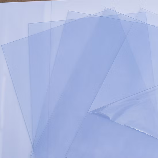 Folha de PVC rígido de plástico transparente super grosso e transparente