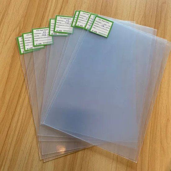 Folha de plástico para embalagem em blister de PVC transparente rígido/fosco/branco/multicolorido
