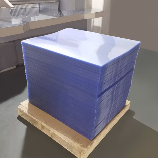 Folha de PVC rígido transparente para fornecedor de pacote dourado